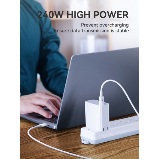 HICELL 240W TYPE-C TO TYPE-C FAST CHARGING CABLE HICELL 240W TYPE-C TO TYPE-C FAST CHARGING CABLE