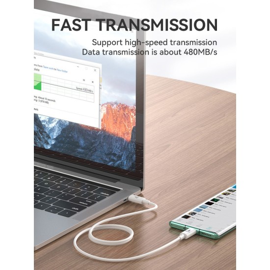HICELL 240W TYPE-C TO TYPE-C FAST CHARGING CABLE HICELL 240W TYPE-C TO TYPE-C FAST CHARGING CABLE