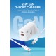 HICELL 65W GAN 2PORT WALL CHARGER  HICELL 65W GAN 2PORT WALL CHARGER