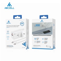 HICELL 65W GAN 2PORT WALL CHARGER 